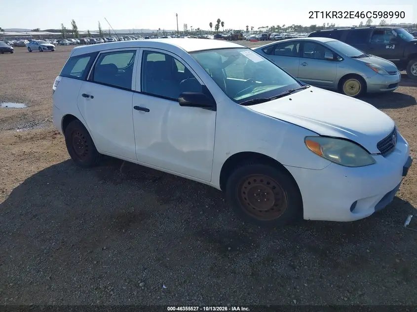 TOYOTA MATRIX 2006, VIN 2T1KR32E46C598990