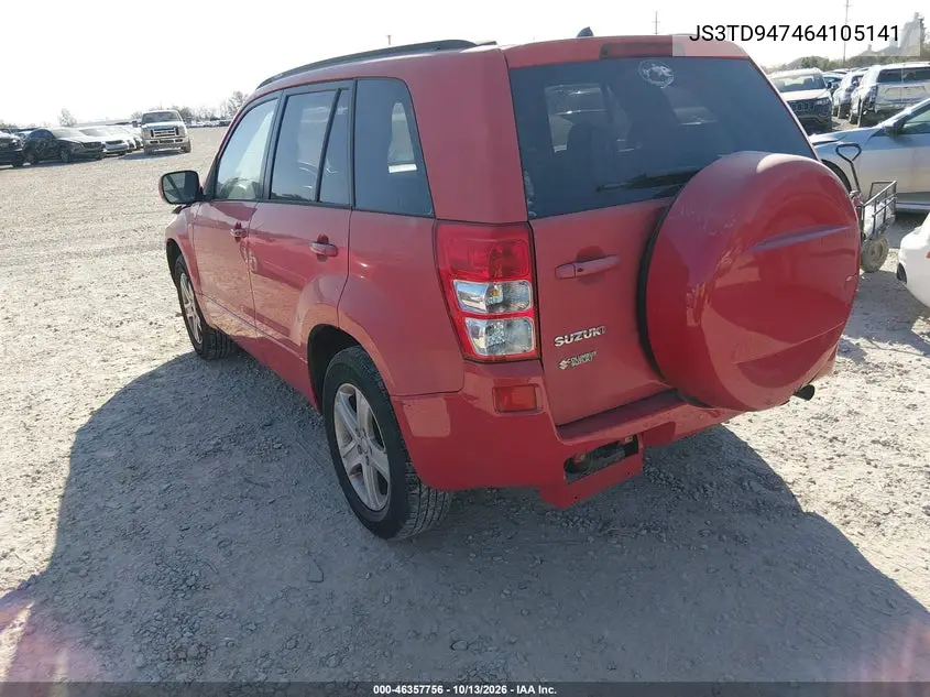 2006 SUZUKI GRAND VITARA VIN JS3TD947464105141 — фото 4