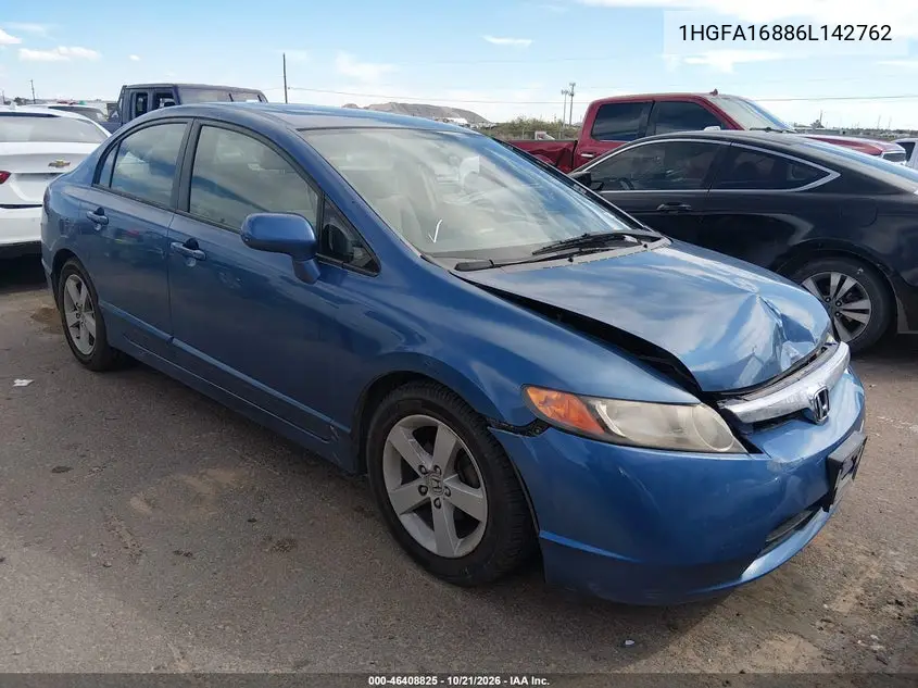 HONDA CIVIC 2006, VIN 1HGFA16886L142762