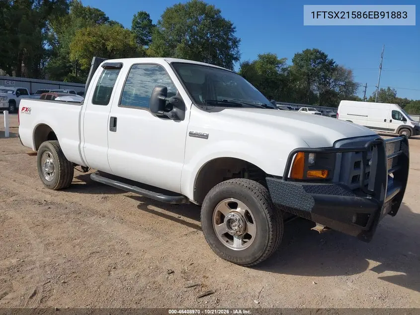 FORD F250 2006, VIN 1FTSX21586EB91883