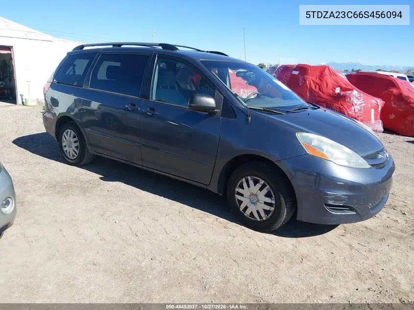 TOYOTA SIENNA 2006, VIN 5TDZA23C66S456094