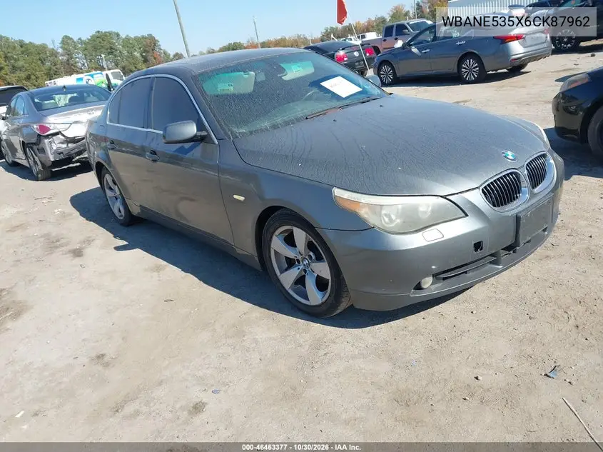 BMW 5ER 2006, VIN WBANE535X6CK87962
