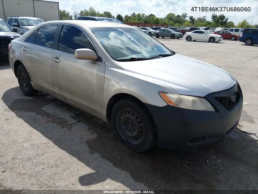 TOYOTA CAMRY 2007, VIN 4T1BE46K37U686060