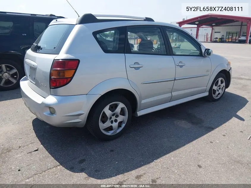 2007 PONTIAC VIBE VIN 5Y2SL658X7Z408111 — фото 4