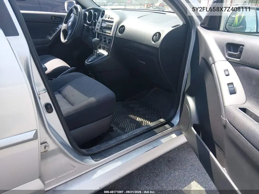 2007 PONTIAC VIBE VIN 5Y2SL658X7Z408111 — фото 5