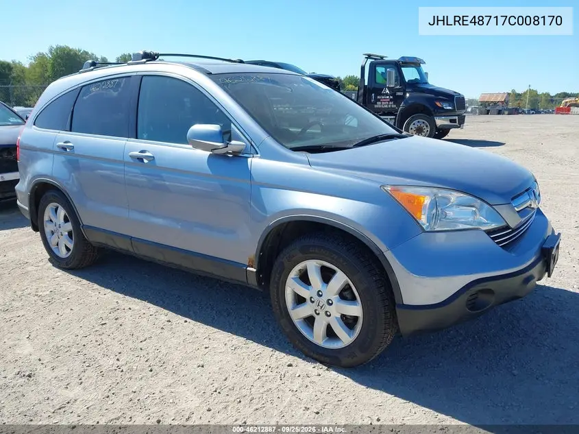 HONDA CR-V 2007, VIN JHLRE48717C008170