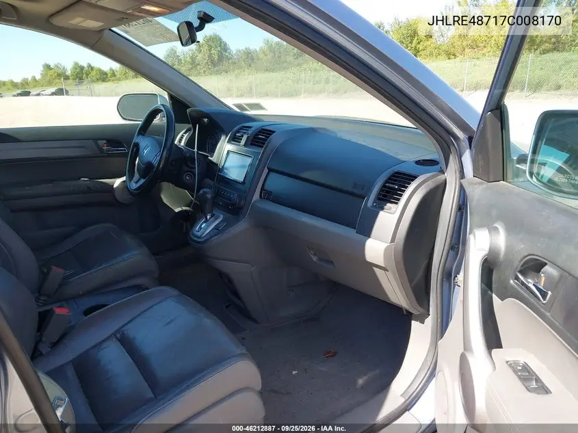 2007 HONDA CR-V VIN JHLRE48717C008170 — фото 5