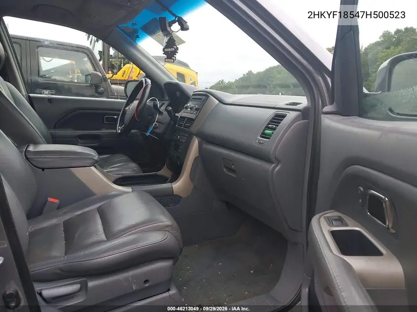 2007 HONDA PILOT VIN 2HKYF18547H500523 — фото 5