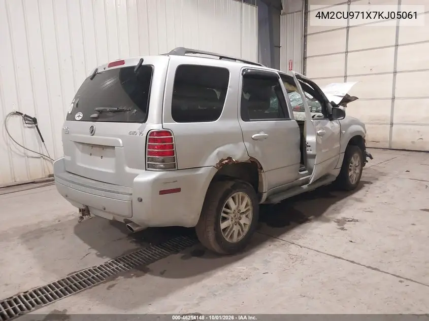 2007 MERCURY MARINER VIN 4M2CU971X7KJ05061 — фото 4