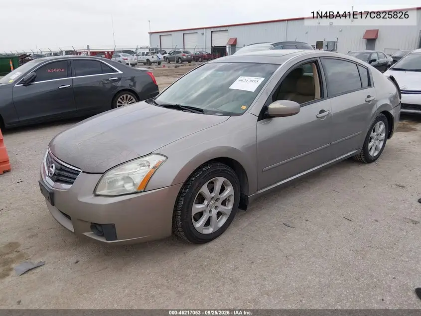 2007 NISSAN MAXIMA VIN 1N4BA41E17C825826 — фото 2