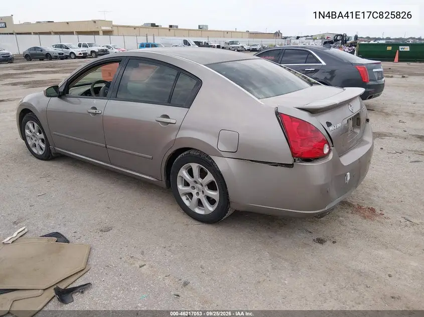 2007 NISSAN MAXIMA VIN 1N4BA41E17C825826 — фото 3