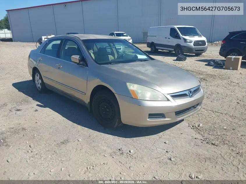 HONDA ACCORD 2007, VIN 3HGCM56427G705673
