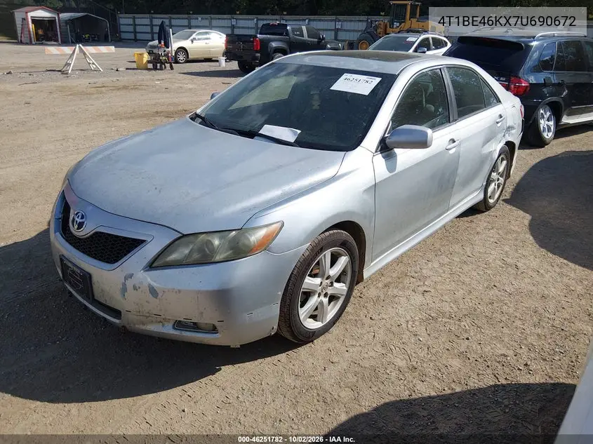2007 TOYOTA CAMRY VIN 4T1BE46KX7U690672 — фото 2