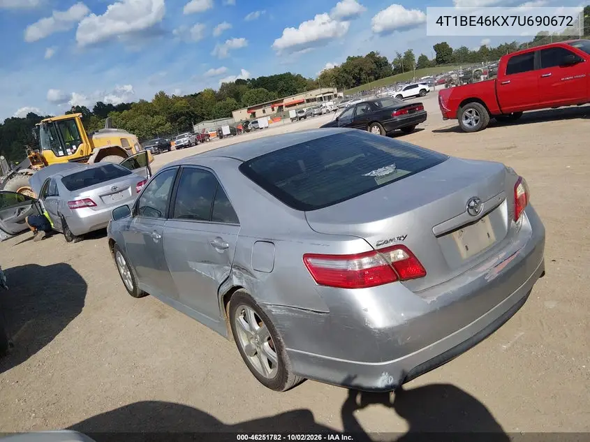 2007 TOYOTA CAMRY VIN 4T1BE46KX7U690672 — фото 3