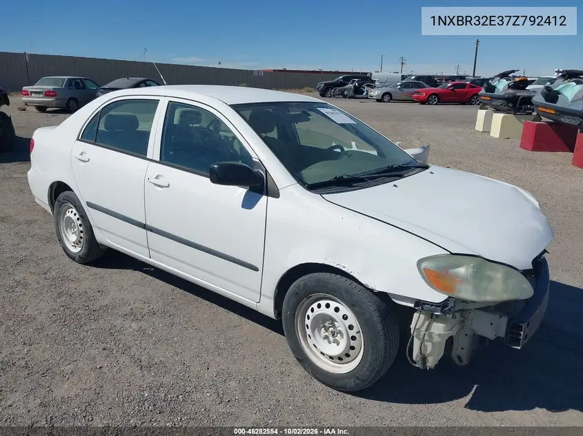 TOYOTA COROLLA 2007, VIN 1NXBR32E37Z792412