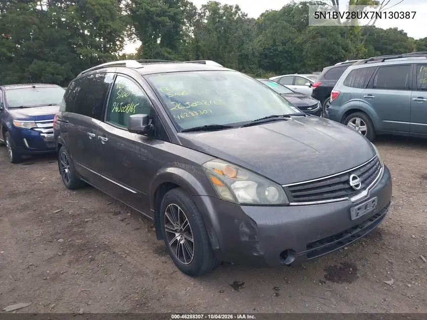 NISSAN QUEST 2007, VIN 5N1BV28UX7N130387