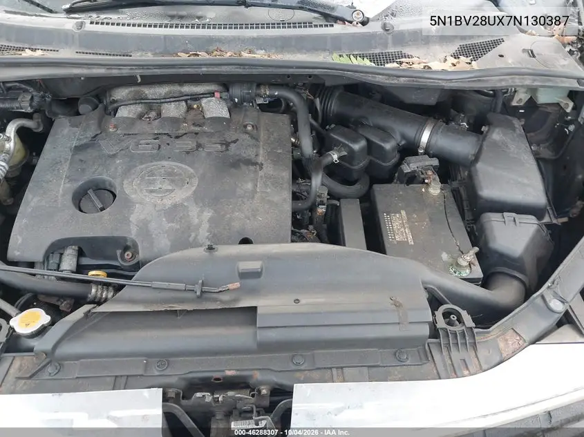 2007 NISSAN QUEST VIN 5N1BV28UX7N130387 — фото 10