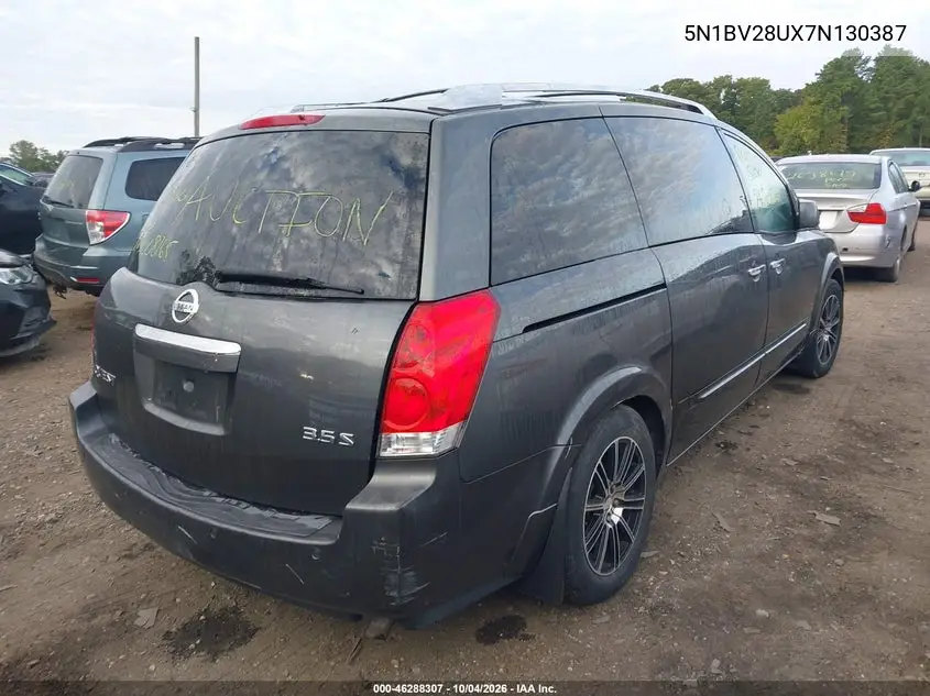 2007 NISSAN QUEST VIN 5N1BV28UX7N130387 — фото 4