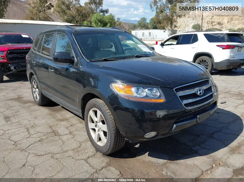 2007 HYUNDAI SANTA FE VIN 5NMSH13E57H040809 — фото 2