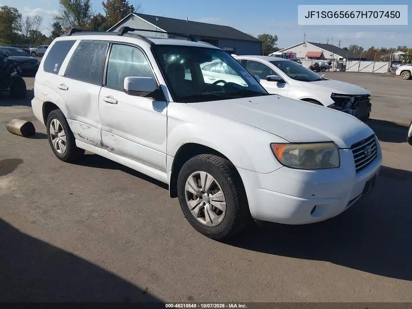 SUBARU FORESTER 2007, VIN JF1SG65667H707450