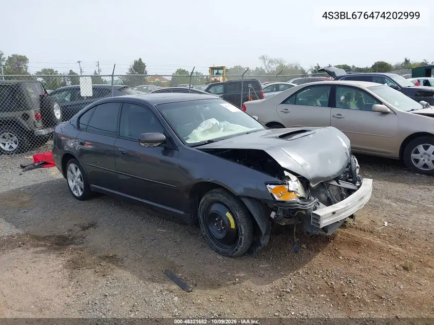 SUBARU LEGACY 2007, VIN 4S3BL676474202999