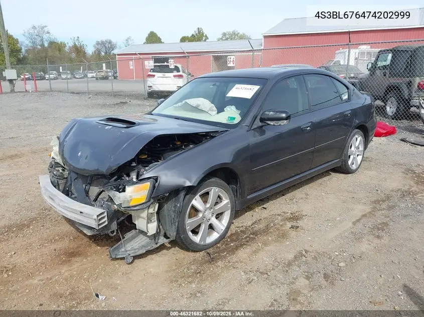 2007 SUBARU LEGACY VIN 4S3BL676474202999 — фото 2