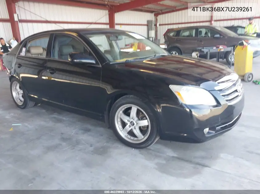 TOYOTA AVALON 2007, VIN 4T1BK36BX7U239261