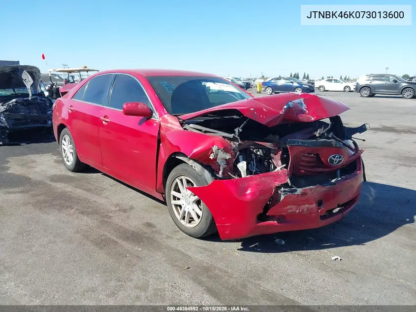 TOYOTA CAMRY 2007, VIN JTNBK46K073013600