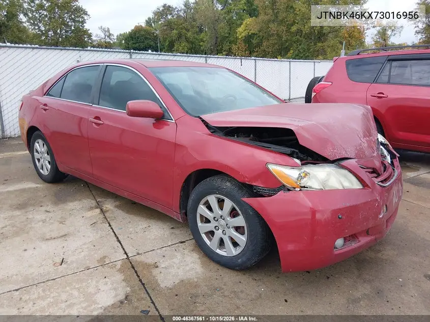 TOYOTA CAMRY 2007, VIN JTNBK46KX73016956