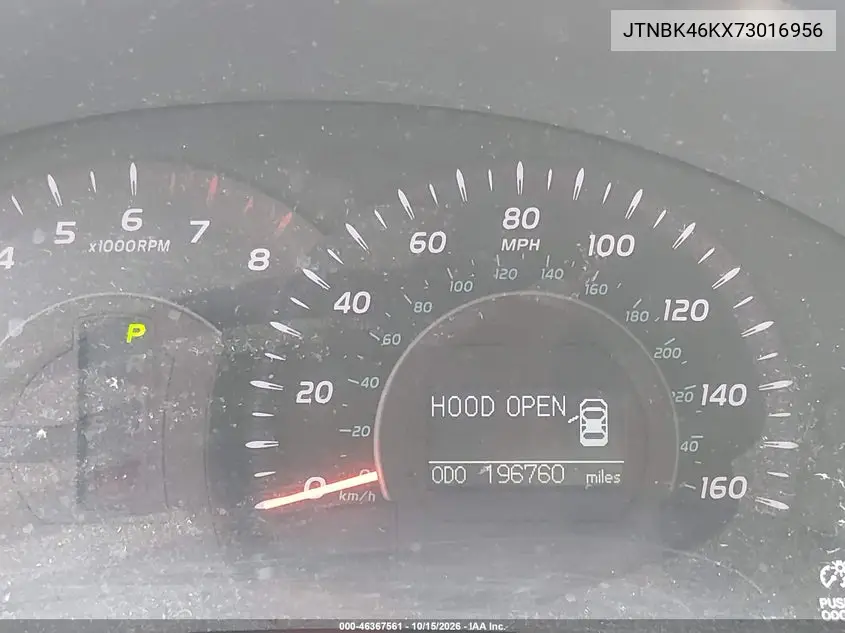 2007 TOYOTA CAMRY VIN JTNBK46KX73016956 — фото 7