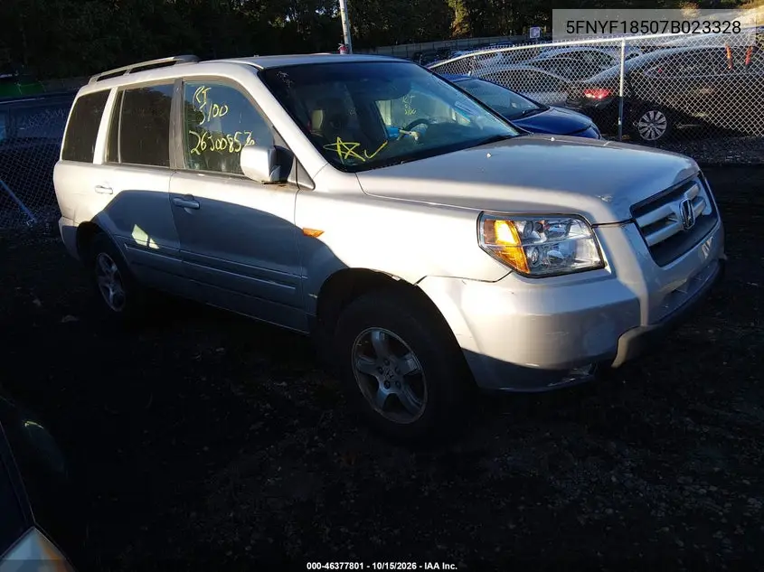 HONDA PILOT 2007, VIN 5FNYF18507B023328