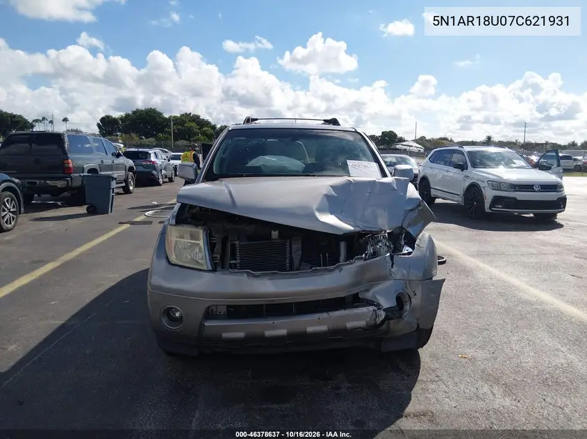 2007 NISSAN PATHFINDER VIN 5N1AR18U07C621931 — фото 13