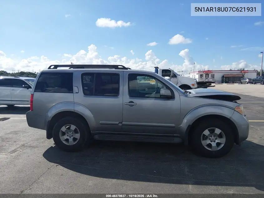 2007 NISSAN PATHFINDER VIN 5N1AR18U07C621931 — фото 14
