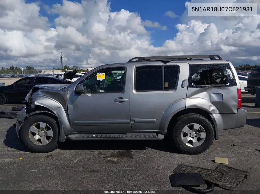 2007 NISSAN PATHFINDER VIN 5N1AR18U07C621931 — фото 15
