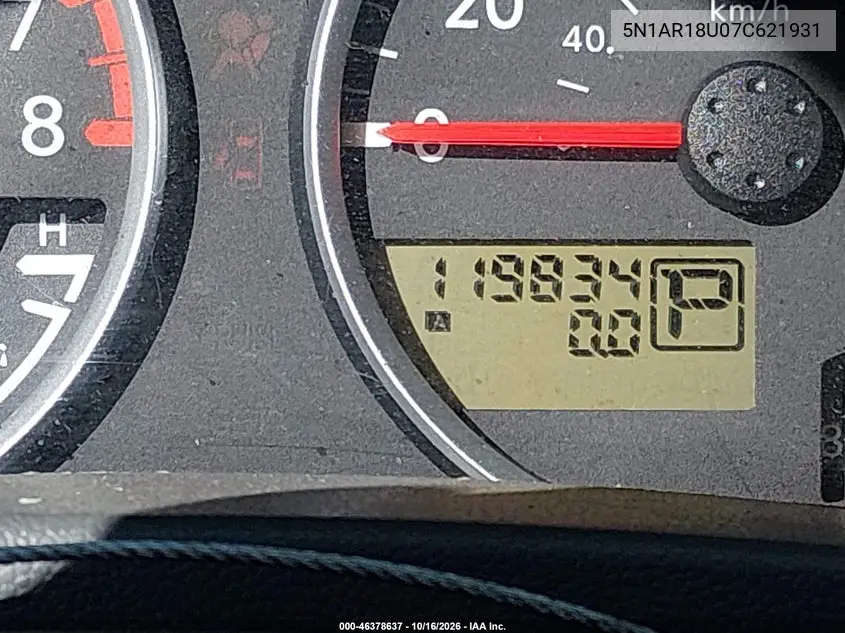 2007 NISSAN PATHFINDER VIN 5N1AR18U07C621931 — фото 16