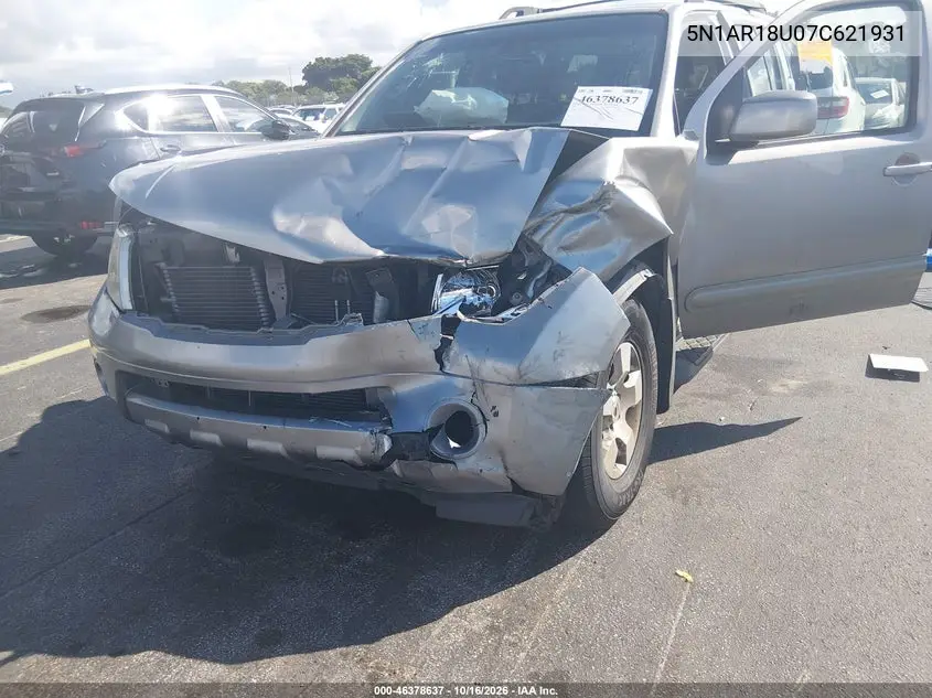 2007 NISSAN PATHFINDER VIN 5N1AR18U07C621931 — фото 6