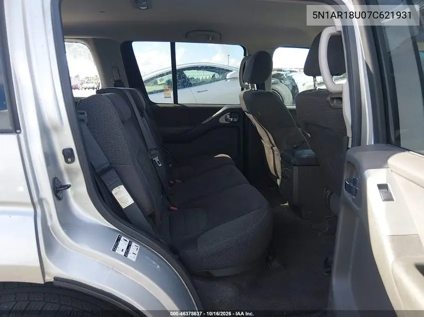 2007 NISSAN PATHFINDER VIN 5N1AR18U07C621931 — фото 8