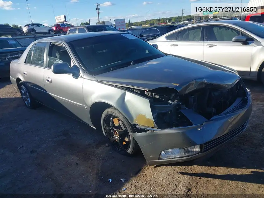 CADILLAC DTS 2007, VIN 1G6KD57Y27U216850