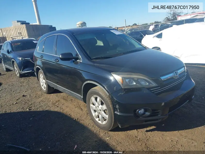 HONDA CR-V 2007, VIN JHLRE48767C017950
