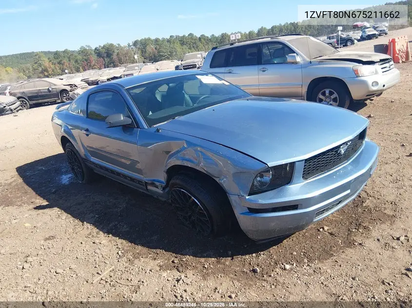 FORD MUSTANG 2007, VIN 1ZVFT80N675211662
