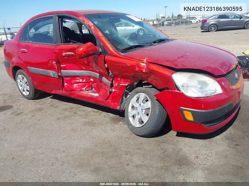 KIA RIO 2008, VIN KNADE123186390595