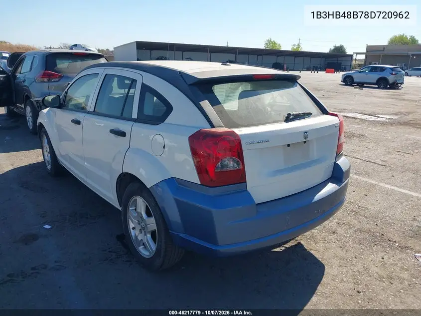 2008 DODGE CALIBER VIN 1B3HB48B78D720962 — фото 3