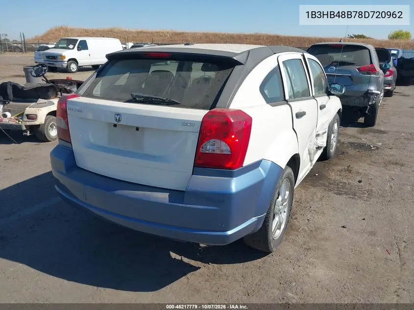 2008 DODGE CALIBER VIN 1B3HB48B78D720962 — фото 4