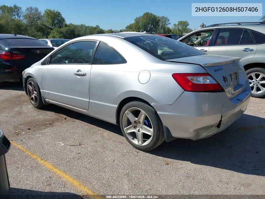2008 HONDA CIVIC VIN 2HGFG12608H507406 — фото 3