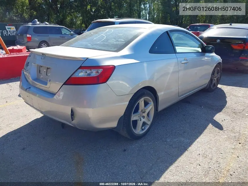 2008 HONDA CIVIC VIN 2HGFG12608H507406 — фото 4
