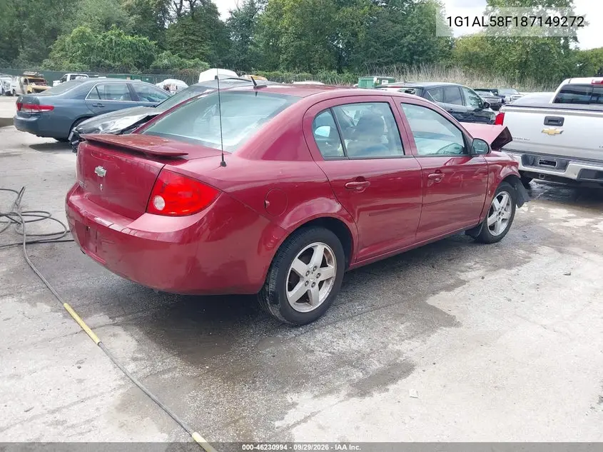 CHEVROLET COBALT 2008, VIN 1G1AL58F187149272