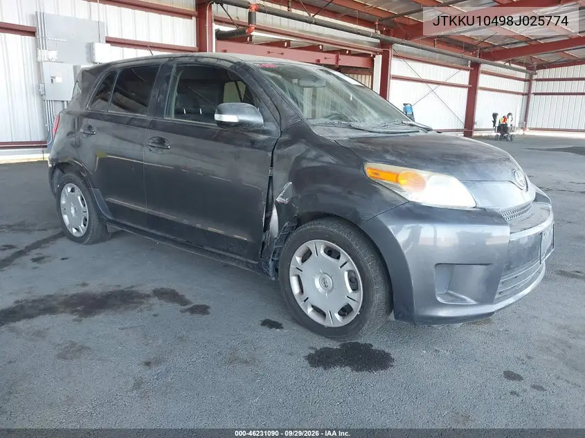 SCION XD 2008, VIN JTKKU10498J025774