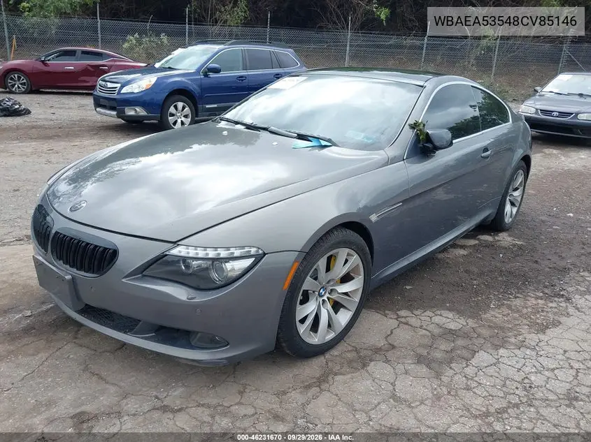 2008 BMW 6ER VIN WBAEA53548CV85146 — фото 2