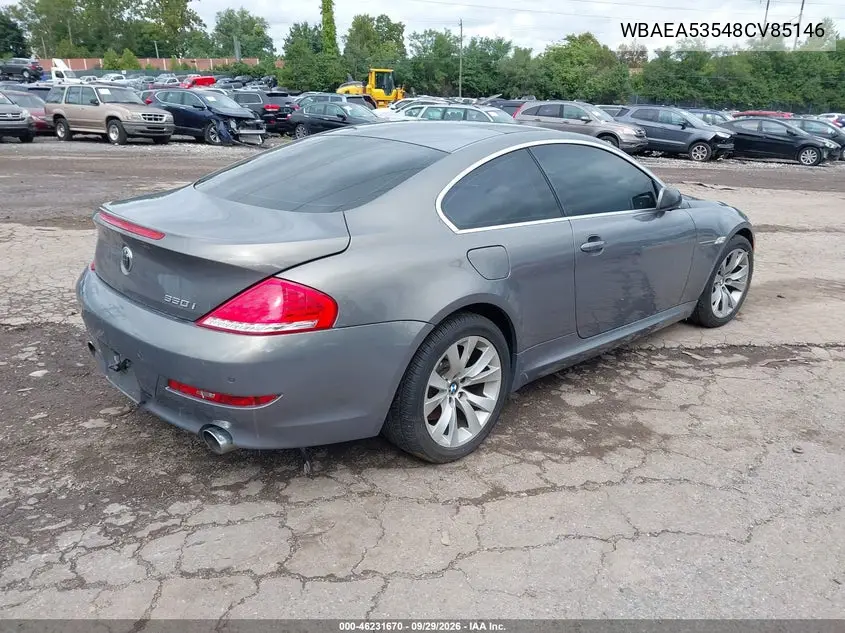 2008 BMW 6ER VIN WBAEA53548CV85146 — фото 4