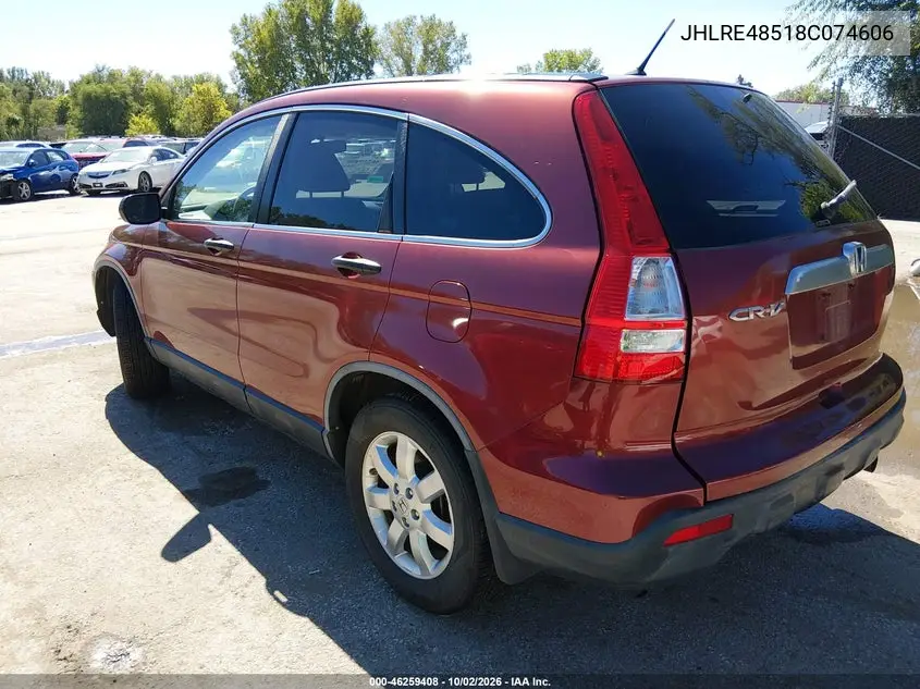 2008 HONDA CR-V VIN JHLRE48518C074606 — фото 3